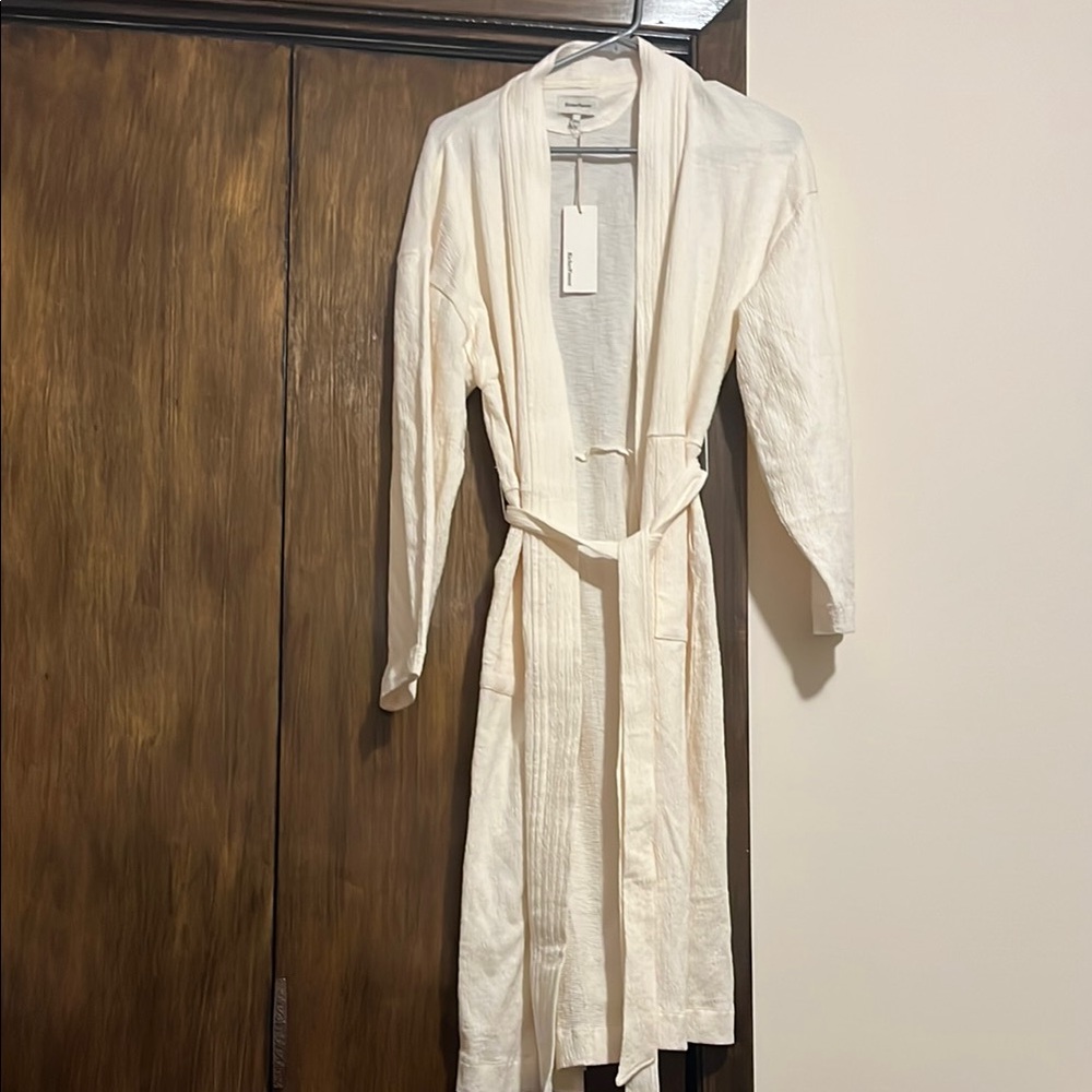 Richer Poorer Cream Robe with Shawl Collar and Belt